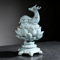 Song Style Ru Ware Sky-Blue Glaze Porcelain Incense Burner