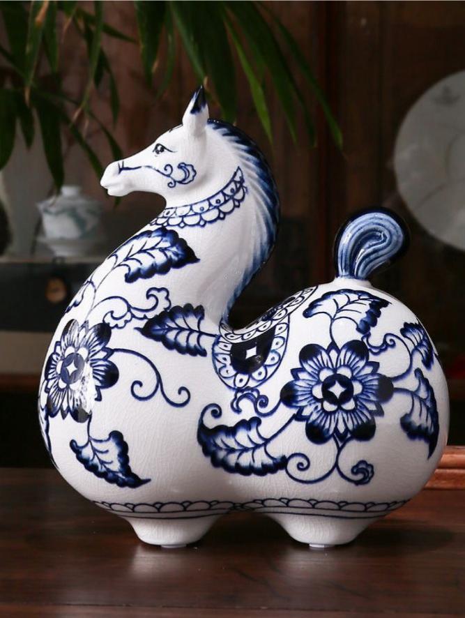Scholar desk Tang horse pair symbolizing success and completeness for study or office display